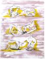 Henry Moore`s  lithograph - Figures Allonges /1971/